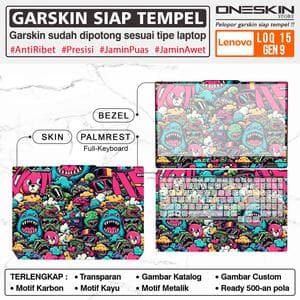 Garskin Sticker Laptop Skin Lenovo LOQ Gaming-15 15IRX9 15IAX9I Gen 9 2
